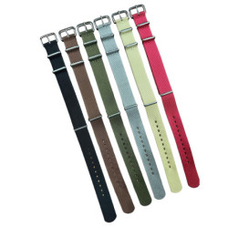 18 MM. NYLON FIBBIA ACCIAIO TINTA UNITA