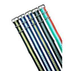 20 MM. NYLON FIBBIA ACCIAIO 3 RIGHE